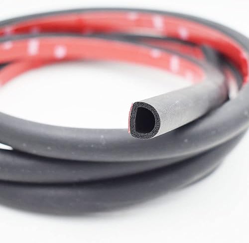 Miniatura 8 de Tira de sellado universal autoadhesiva para puerta en forma de D, 0.47 pulgadas de alto x 0.55 pulgadas de ancho, para puerta de automóvil, camión,