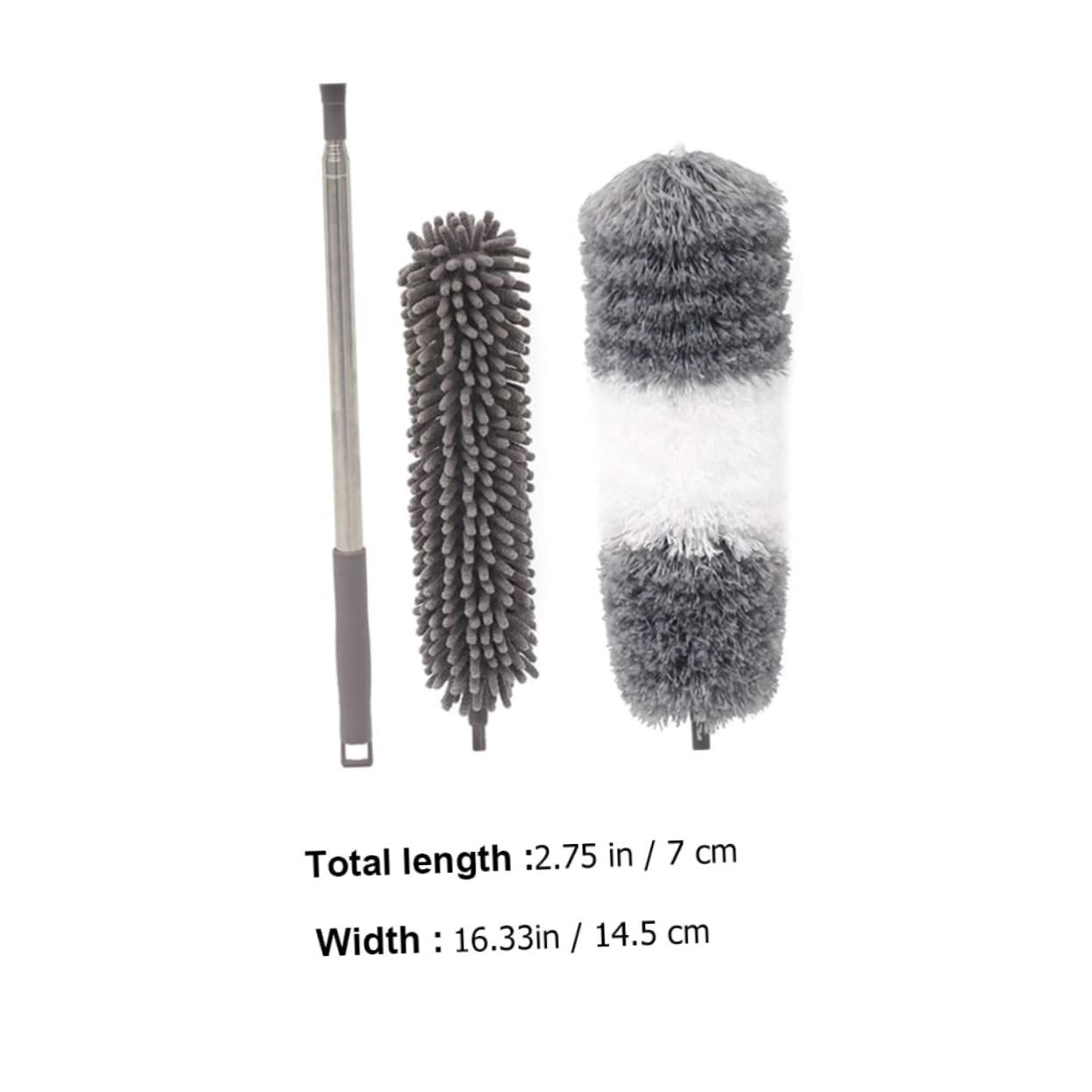 minkissy Duster Alternative Retractable Brush Extendable for Ceiling Wall Home Cleaning