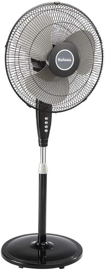 Holmes Oscillating 16 Inch Blade Whole Room Standing Fan Black HSF1610A