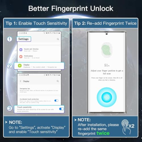 Image of VIZER Privacy Screen Protector for Samsung Galaxy S23 Ultra (1 Pack) | Anti-Spy Privacy Film | Full Coverage Screen Guard | Fingerprint Unlock Compatible | HD Clarity | Bubble-Free | Scratch Resistant