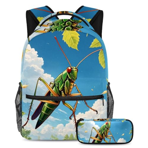 Sac à dos élégant avec trousse incluse et grand compartiment pour manuels scolaires