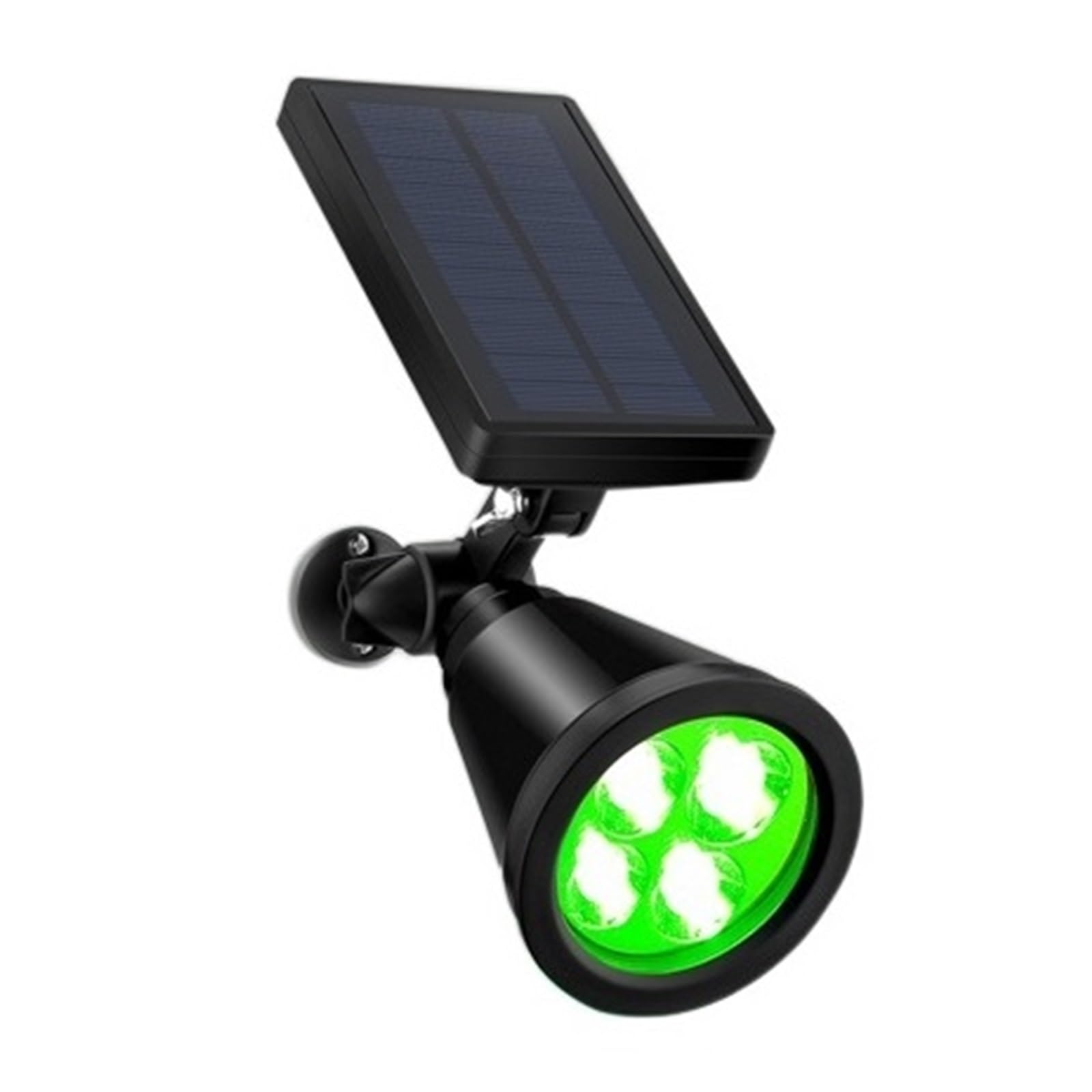 Luci Solari Outdoor Patio Giardino Paesaggio Decorazione LED Faretti Solari Luci da Prato RGB Luci da Parete Super Luminoso(Green Light)