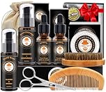 XIKEZAN Beard Grooming Kit for Men Gifts w/Beard Conditioner, 2 Scent Oil, Birthday Christmas Secret Santa Stocking Fillers Gifts for Men Him Dad Husband Boyfriend