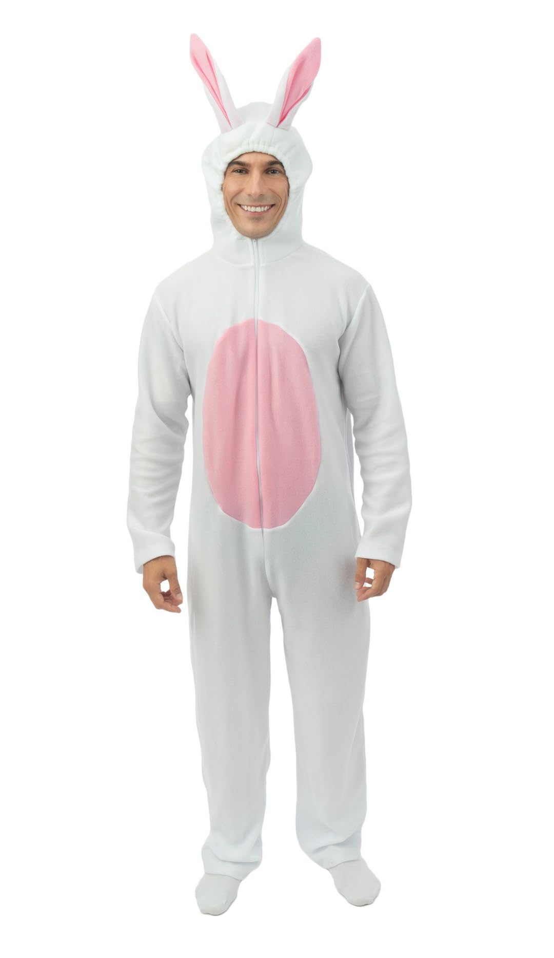 P'TIT CLOWN - Déguisement Lapin - Costume Adulte - Unisexe - Parfait pour Carnaval, EVG, EVJF, Pâques, Halloween et autres Fêtes Costumées - Facile à Enfiler - Confortable