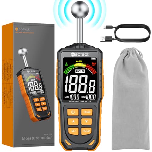 Neoteck Testeur Humidité Sphérique Humidimètre NON Destructif USB Rechargeable Profondeur...