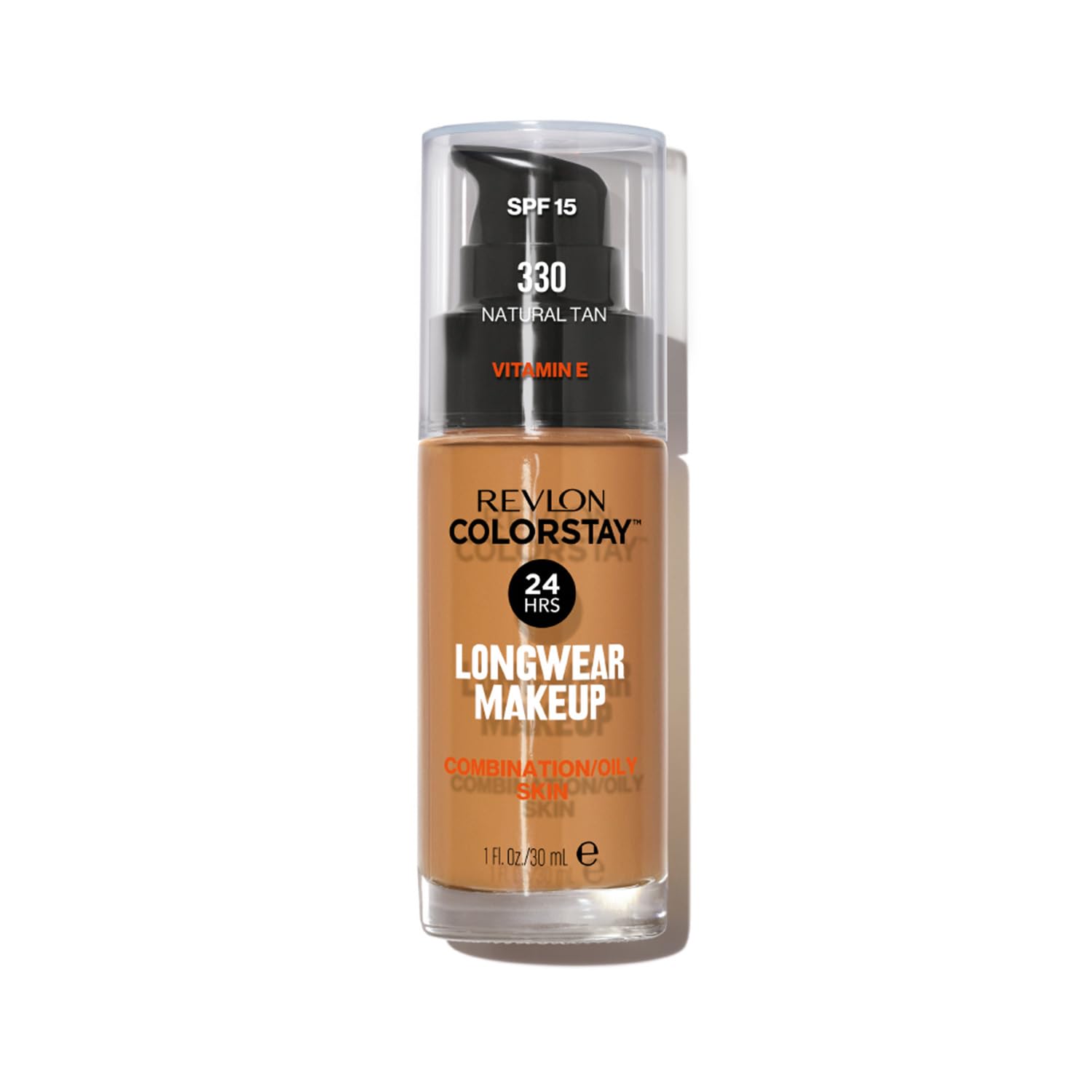 Revlon Liquid Foundation, ColorStay Face Makeup for Combination & Oily Skin, SPF 15, Longwear Medium-Full Coverage with