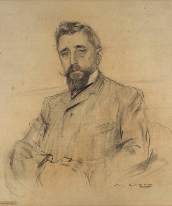 Peinture Ramon Casas grand poster pour décoration murale salon et bureau chic