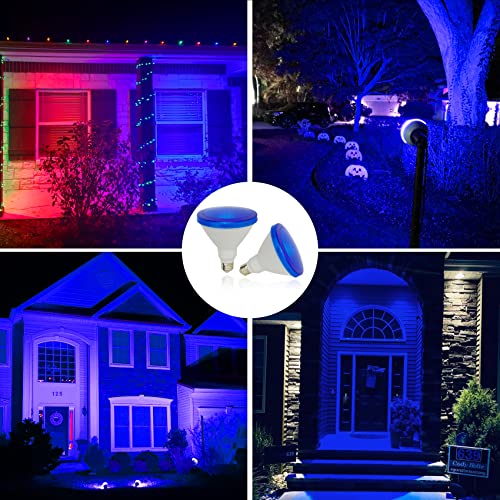 LED Par38 Light Bulb 2 Pack - 15W (100 Watt Equivalent) - E26 Base LED Lights, Party Decoration, Porch, Home Lighting, Holiday Lighting, Flood Light Bulb, Colored Light Bulb by CICINY - Used condition - Image 3