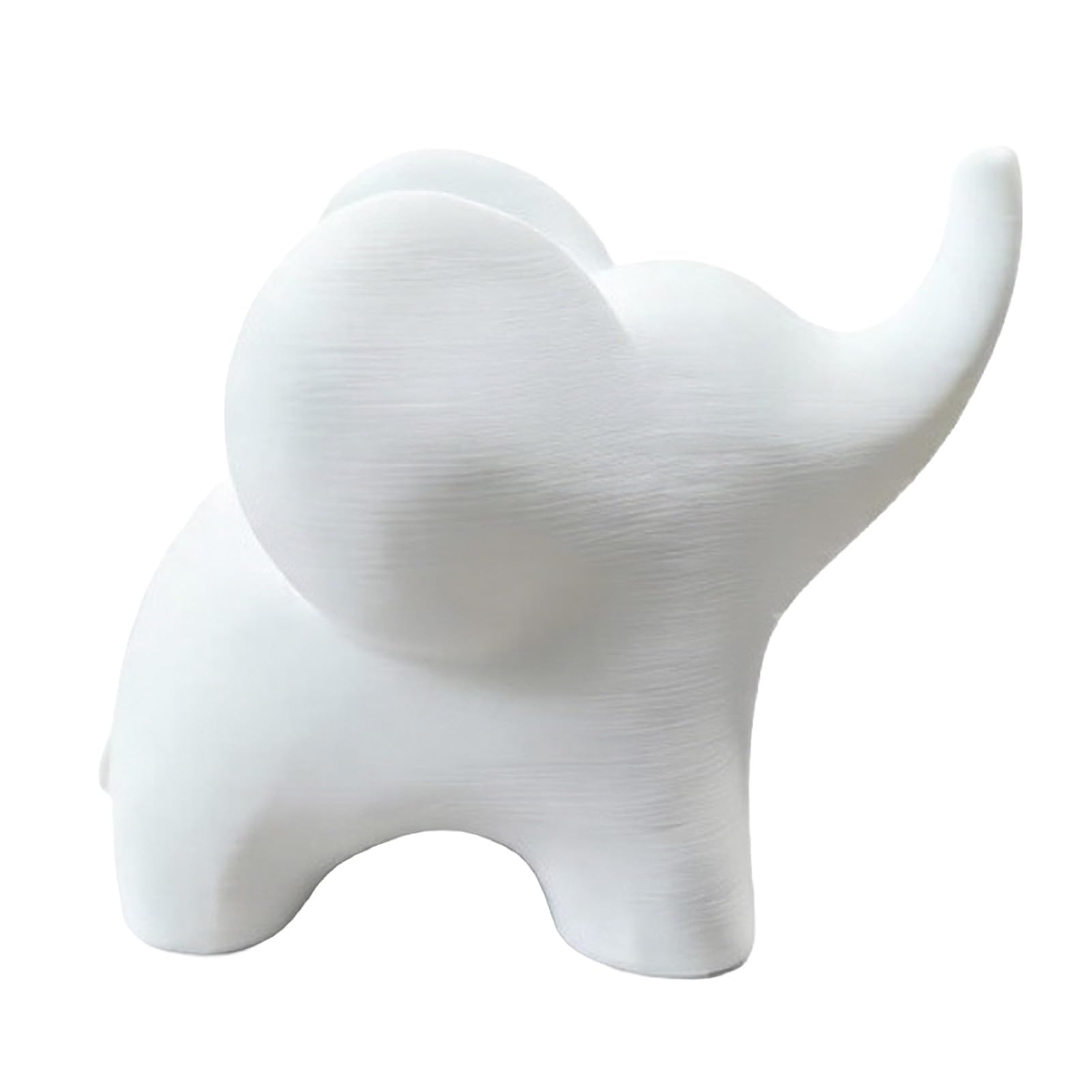 Virelynx Mini Elephant Figurine – Minimalist 3D Printed Elephant Statue, Good Luck Elephant Ornament for Modern Home Office Decor