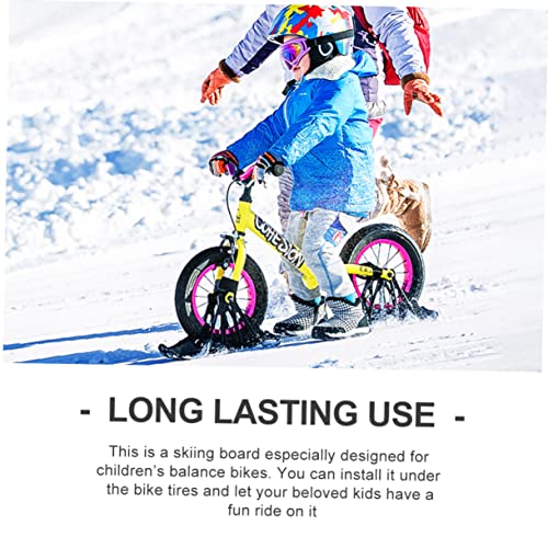 Kisangel 2 Sets Ski-Board Fahrrad Snowboard Erwachsene Spielzeug Schnee-Scooter Outdoor-Spielzeug Fahrräder Laufrad Schneeschlitten Board Fahrrad Ski-Scooter Kit Reifen – Bild 7