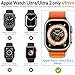 Suoman 2-Pack for Apple Watch Ultra 3/2/1 49mm Case, Ultra-Thin Tempered Glass Screen Protector, All-Around PC Protection Cover for iWatch Ultra 49mm 3/2/1 - Colorful