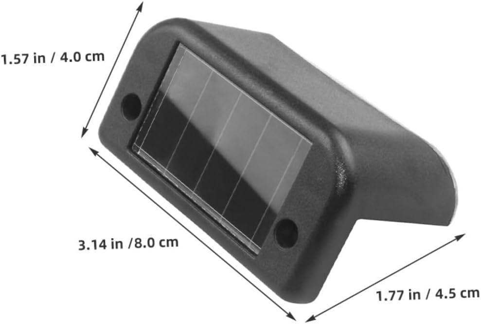 Homoyoyo 12pcs Solar LED Railing Lights Warm White Waterproof Outdoor Step Lights for Patio Backyard Deck Stairs Fence Pathway