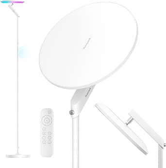 Honeywell LED Floor Lamp 3000LM Full-Spectrum Torchiere Reading RGB Remote