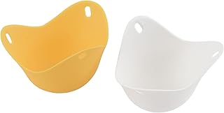 RSVP International Silicone Egg Poacher Set – 2 Pack Heat-Safe to 500F, BPA Free, Easy to Use Poaching Cups
