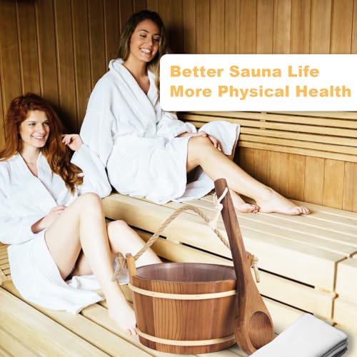 NetLea Sauna Bucket and Ladle Set,1Gallon(4 liters) Sauna Bucket and 14.5″Sauna Ladle,Sauna Accessories Handmade from Premium Cedar Wood(Cedar Wood 4L) - Thumbnail 4