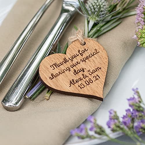 Thank you sharing our special day tags - Table Decorations Wedding Confetti Hearts