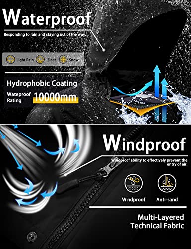 Gemyse Women's Mountain Waterproof Ski Snow Jacket Winter Windproof Rain Jacket (Moonblue,Large) #TOP3