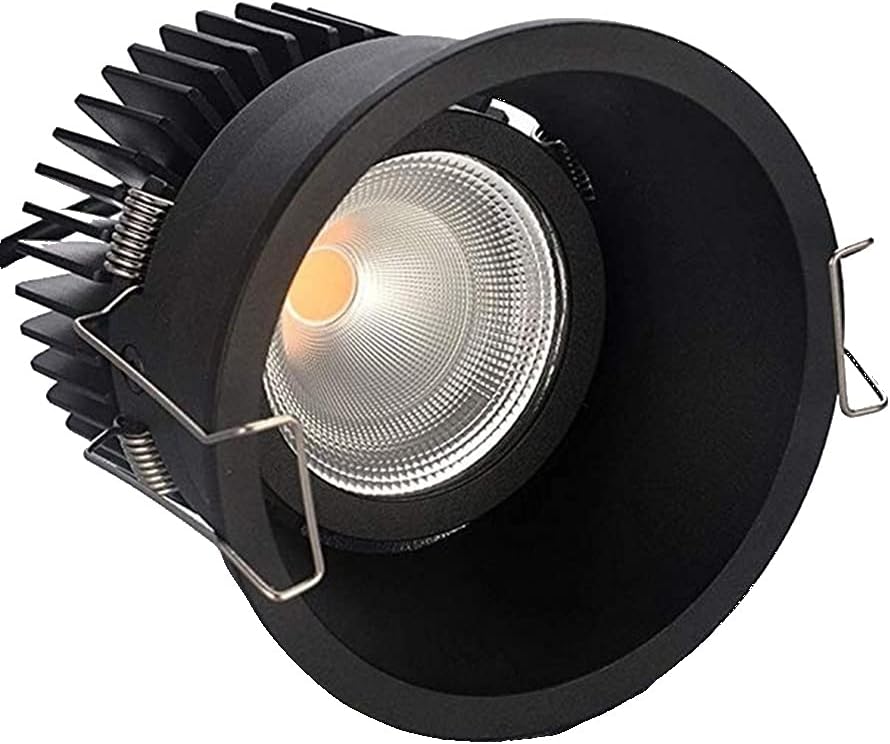 Recessed 10W LED Ceiling Panel Lamps Living Room Aisle Round COB Anti-glare Indoor Recessed Flat Ceiling Spotlight Modern Simiple Anti-fog Metal Aluminum Downlight Energy Saving Panel Lamp for A