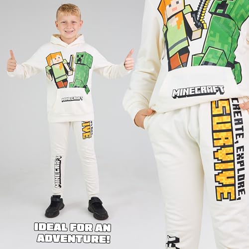 Image of Minecraft Boys Pants Set - Cozy Hoodie and Joggers for Kids - Fun Gifts for Boys