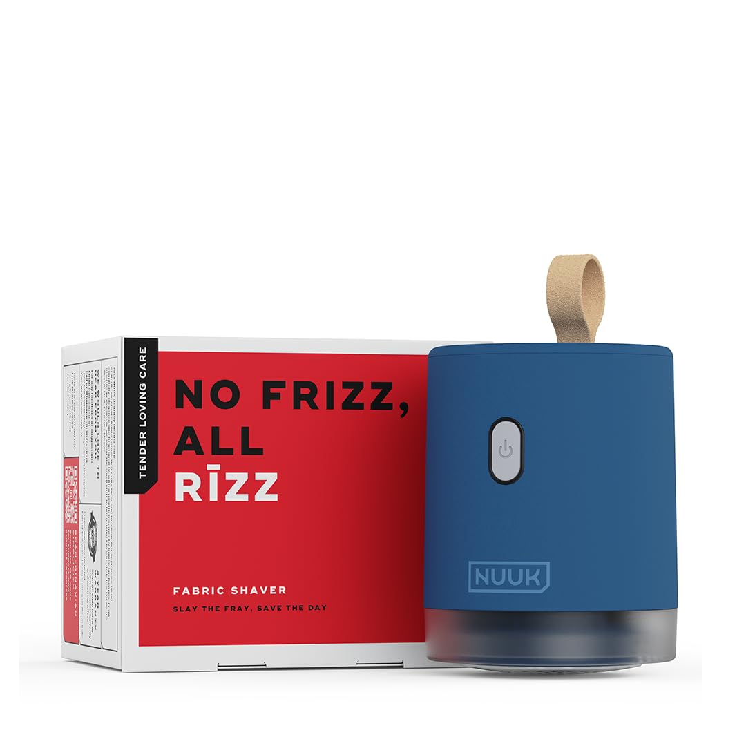 Sponsored Ad - NUUK RIZZ Rechargeable Lint Remover for Clothes with FREE Storage Pouch | 2 Speed Modes For All Fabrics | 60 Min Runtime with Type-C Charging | Fabric Shaver for Woolen Sweaters, Shawls, Coats, Shirts
