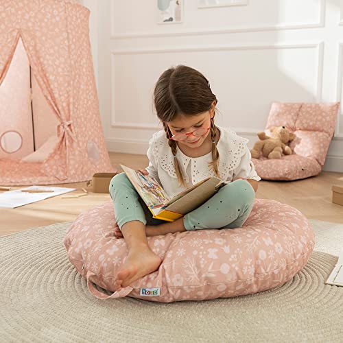 howa Kinderzimmer Kissen Bodenkissen Sitzkissen Flowers Ø 80 cm incl. Füllung groß rund 87053