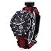 Wooboo Men Women Emergency Survival Watch with Paracord,Compass,Whistle,Fire Starter, Analog Watches, Survival Gear,Water Resistant,Adjustable (Black with Red)