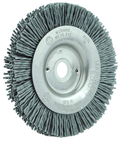 Image of Weiler 31094 Narrow Face Nylox Wheel, 3 inch, 0.40 /120SC Crimped Fill, 1 /2 inch-3 /8 inch Arbor Hole, Made in the USA (Pack of 2)