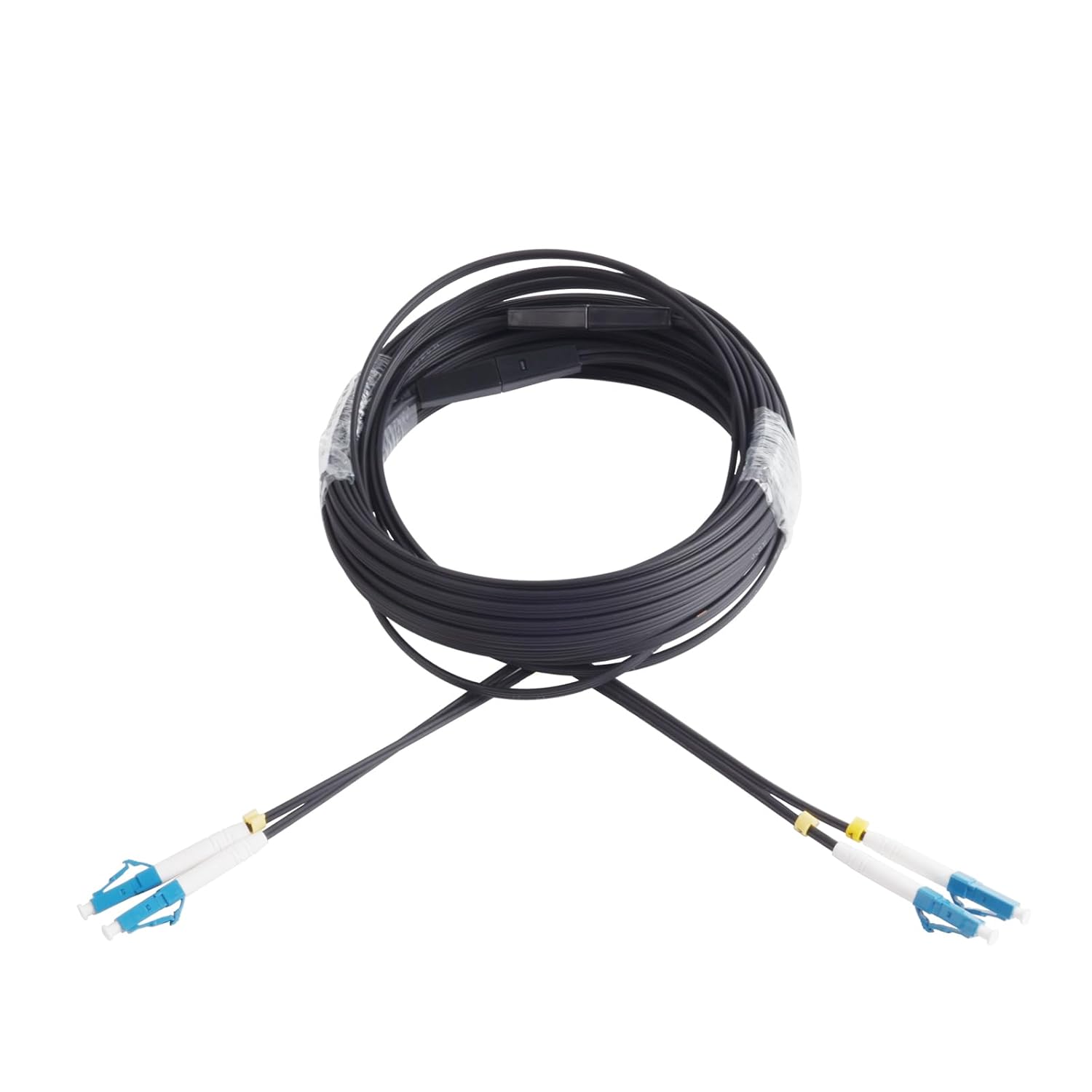 50M LC to LC Fiber Optic Wire Outdoor Single-Mode 2-Core Extension Cable Patch Cord