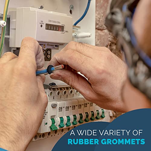 125Pc 18 Sizes Rubber Grommet Kit - Includes Rubber Grommets For Wiring, Rubber Hole Plugs, And Automotive Firewall Grommet (1/4” 5/16” 1/2” 7/32” 3/8” 9/16” 5/16” 5/8” 3/4” 7/8” 15/16” 21/32” 1”) #TOP6