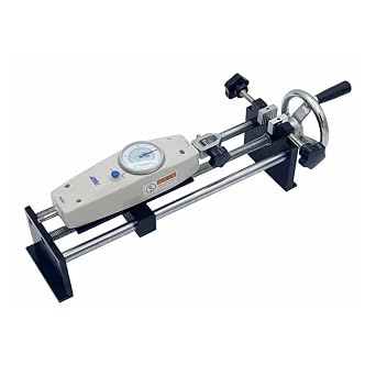 Digital Force Gauge 500N/50KG - Manual Hand-Cranked Push Pull Tester for Tension and Compression Measurement with Spiral Rack Stand