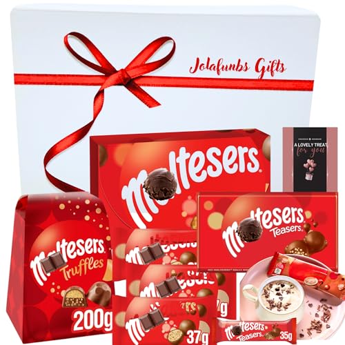Hamper Gifts Milk Chocolate Selection Box Gift Set - Sweets Gift Box Includes Cards, Truffles, Teasers, Bars & More for Kids Birthday, Christmas Mom Dad, Easter, Valentine