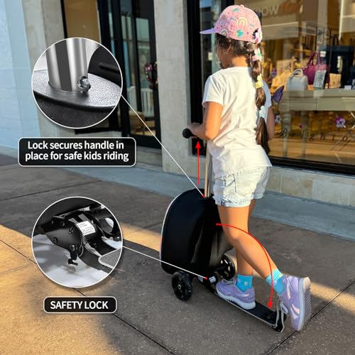 ALVOD Scooter Suitcase for Kids - Scooter Luggage for Kids Lightweight Suitcases with LED Light Wheels by ALVOD - Image 2