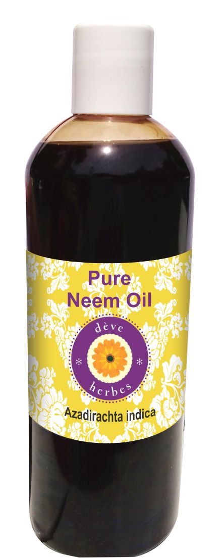 Deve Herbes Pure Neem Oil (Azadirachta indica) | Cold Pressed | Natural | Undiluted | For Diluting Essential Oils | For Skin & Massage | Men & Women | 200ml