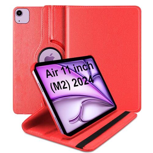 Image of TGK 360 Degree Rotating Flip Cover Case for iPad Air 11 Inch M4 /M3 /M2 2026 /2025 /2024 & Air 5th Gen 2022 /iPad Air 4th Gen 2020 10.9 Inch (Red)