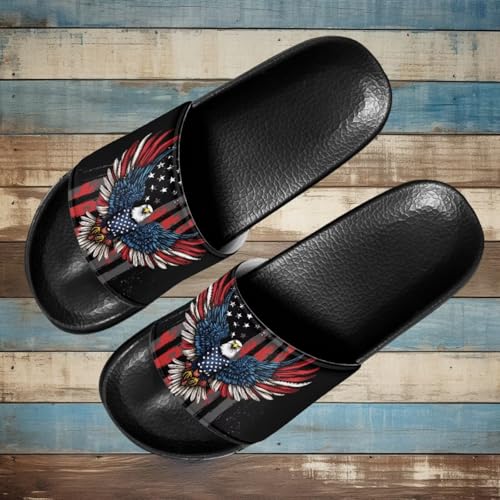 Image of Footwear for Mens Open Toe Athletic Sandals Anti-Slip Sole Slide Sandals Pillow House Flat Shoes Comfortable Slip On Slippers for Indoor & Outdoor