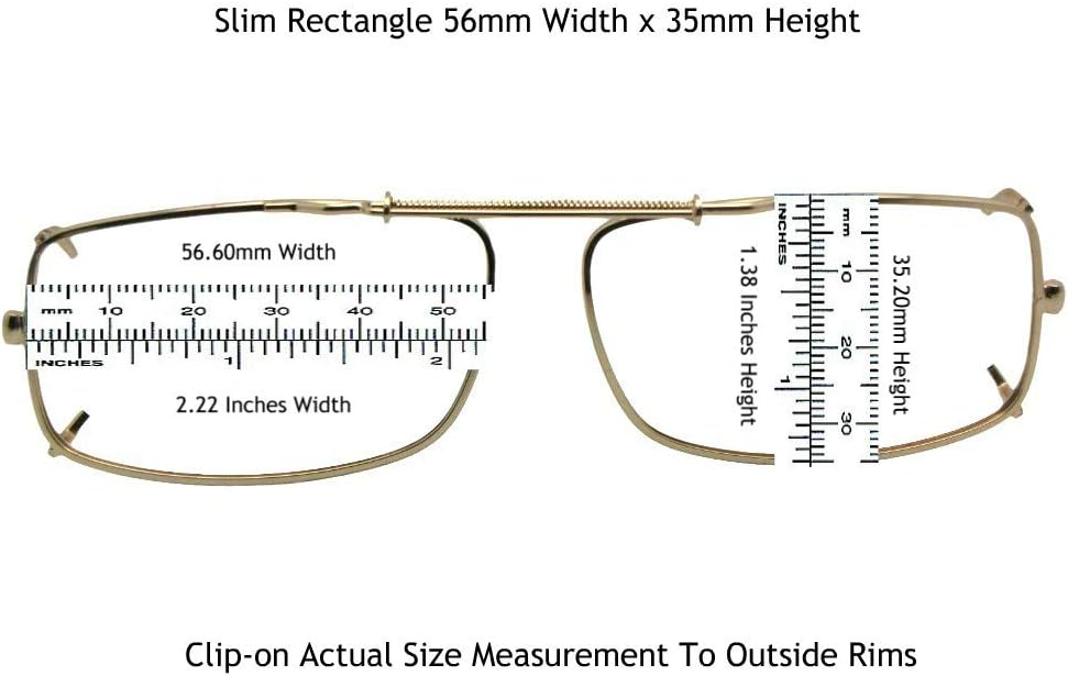 Slim Rectangle Non Polarized Clip on Sunglasses for Men and Women – Clip-On Sunglasses For Eyewear