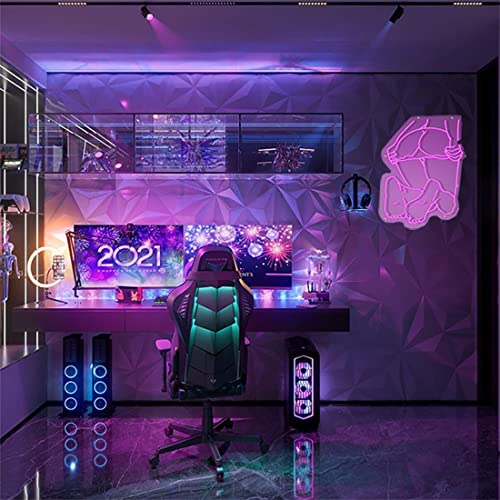 Image of Neon Sign Custom Neon Signs 26 inch 3D Wall Art Sliding Panty Neon Signs for Wall Decor,Game Room,Bedroom, Party, Holiday Gifts for Women,Size:65cm