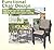 Homall Patio Dining Set 7 Pieces Outdoor Furniture with Large Table and 6 Textilene Chairs for Porch, Brown