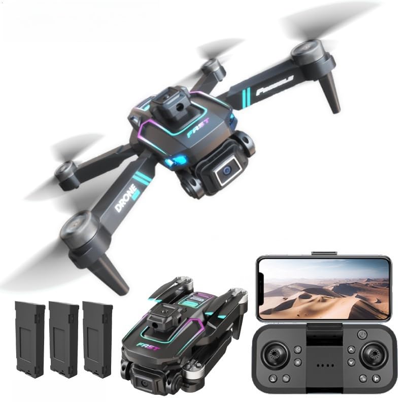 LU60 Drone con Fotocamera HD per Principianti, 360° Flip, Stabilizzazione Ottica, Rilevamento Ottico, Motore Brushless,Volo a Traiettoria, Drone RC Giocattolo con APP