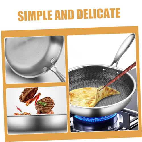Sartén Wok de acero inoxidable con diseño panal miniatura 7