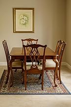 Kashmiri Classical Look Rectangular Carpet with Advanced 1 Inch Thickness Blue (6 X 9 FT)