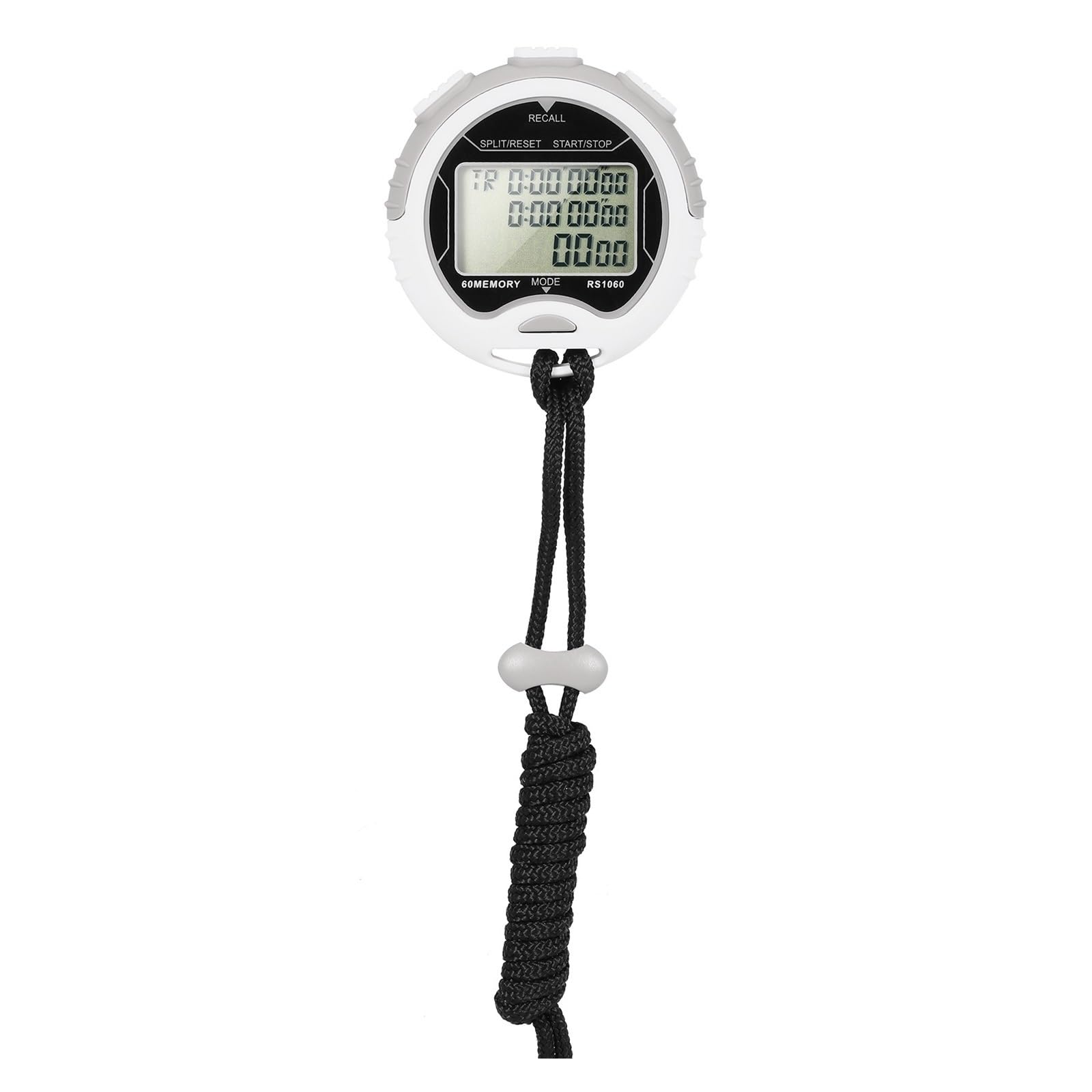 Digital Stopwatch Timer Waterproof Handheld LCD Sports Counter With Strap For Training Precision Timing(Type 60)