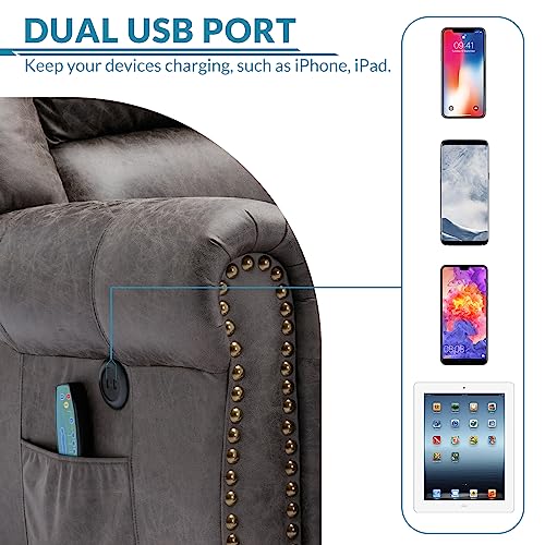 Sillón Power Lift Plegable Gris miniatura 5
