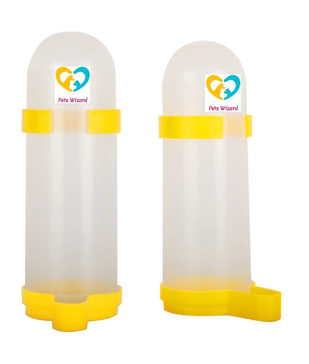 Pets Wizard - Jumbo Bird Water and Food Feeder Cage Combo (400ml, Pack of 2, Yellow Color) (B08LYLF4NV) Amazon Price History, Amazon Price Tracker