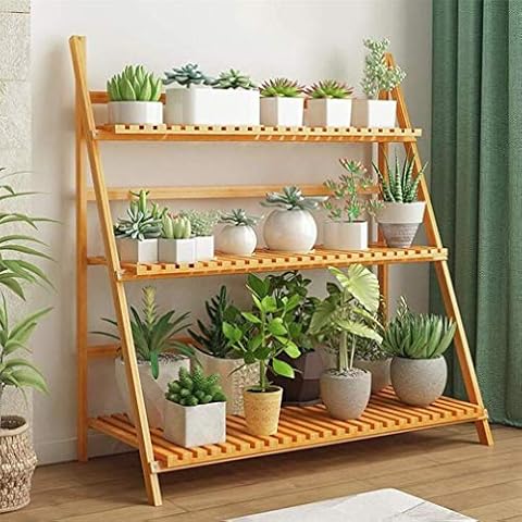 Indoors Outdoors Wood Organizer Flower Pot Stand Plant Display Shelf Rack Ladder Garden 3 Tier Folding Wooden Plant Stand Cover