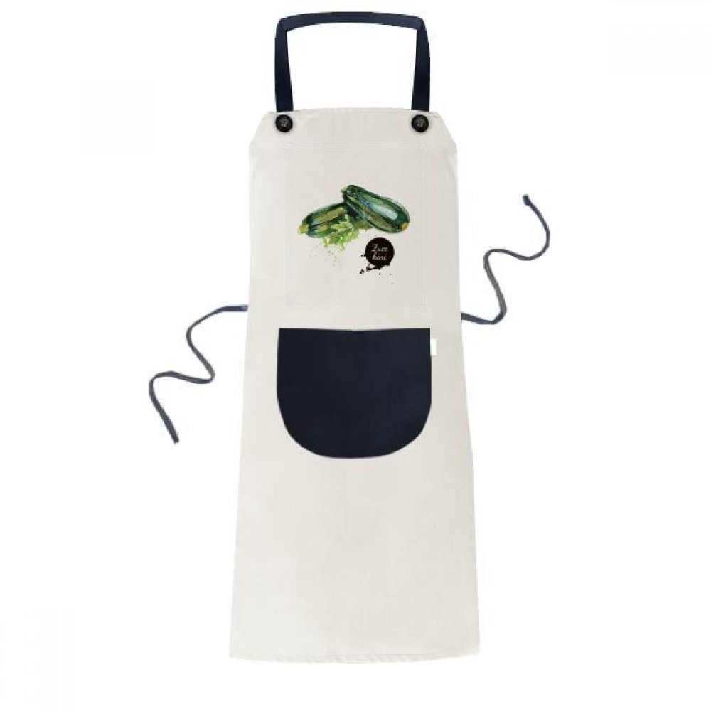 Tablier courgette savoureux 70x67cm avec grande poche centrale