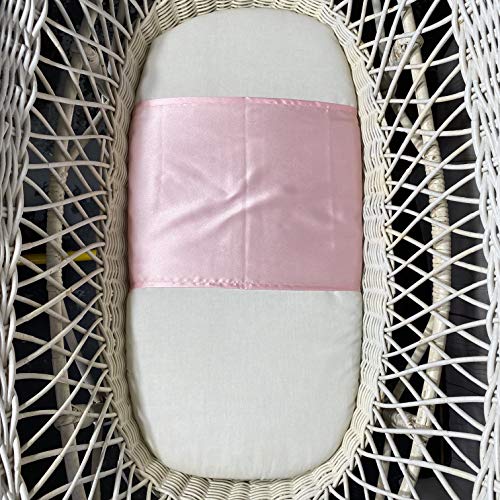100% Mulberry Silk Baby Bassinet semi Sheets for Less Hair Loss (Pink)
