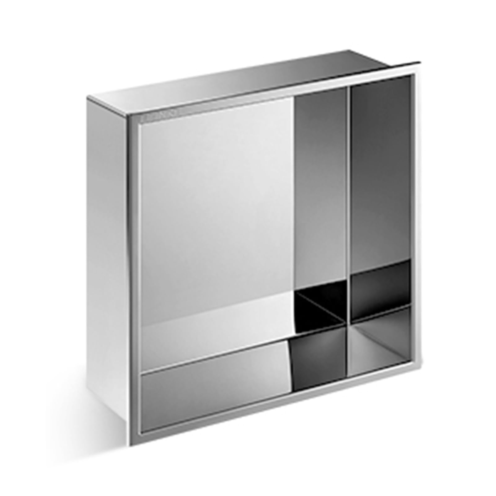 QUSYZD Shower Niche, Waterproof Bathroom Shelves, Stainless Steel Wet Room, Home Kitchen Bedroom Living Room Shower Organiser, Shampoo Toiletries Storage,Silver-A