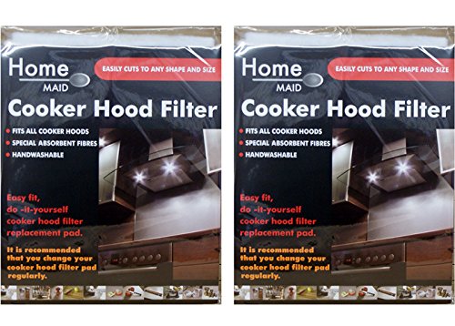 2 x Large Universal Cooker Hood Filter Pad Extractor Fan Handwashable Cut To Size