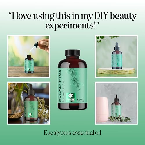 Image of Pure Eucalyptus Essential Oil 4oz Invigorating Home Spa Aromatherapy and Natural Bath Oil - Eucalyptus Oil for Diffuser Dry Scalp Care and DIY Skin Care